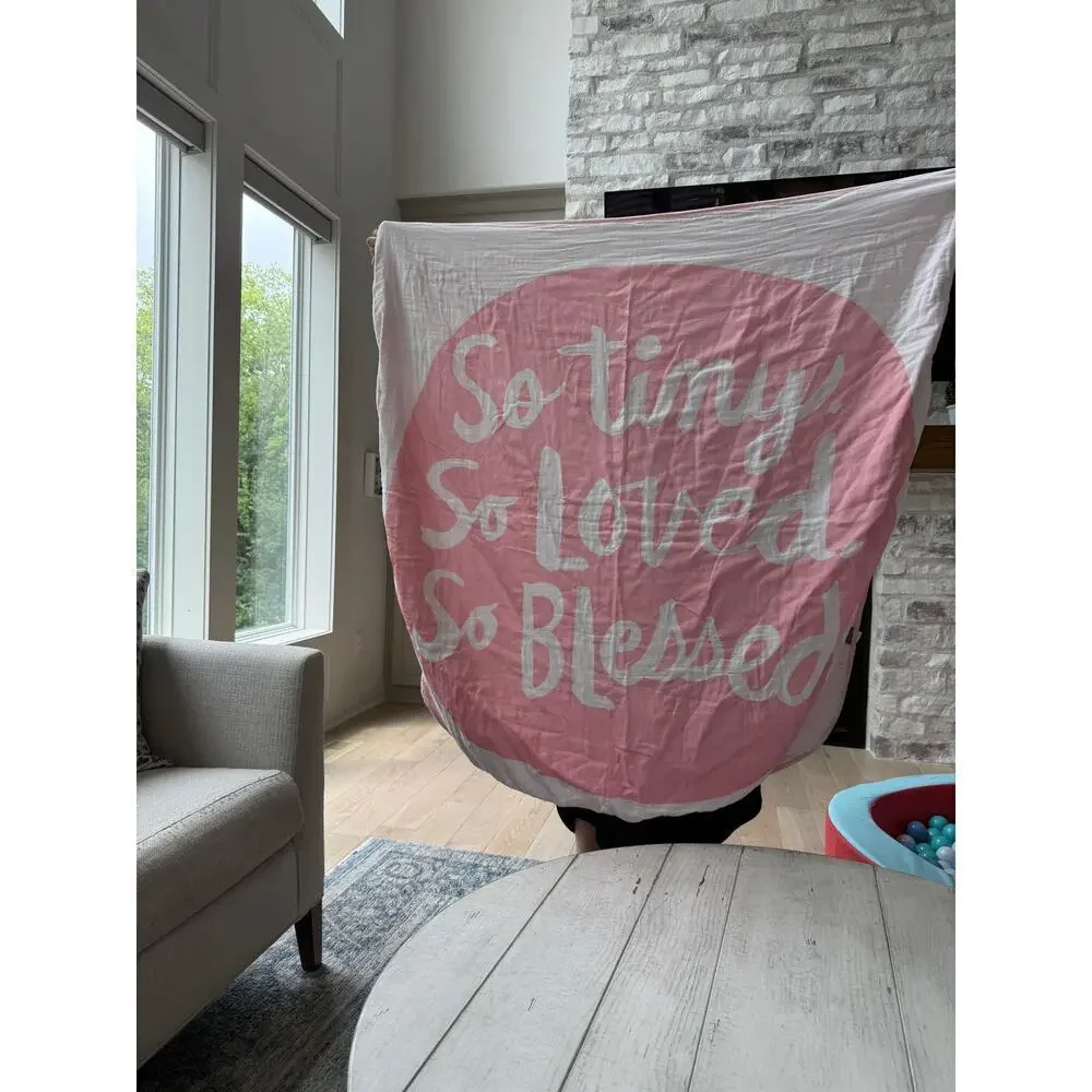 Hallmark Baby 100% Cotton Muslin Pink Swaddle Blanket Size 44 X 45